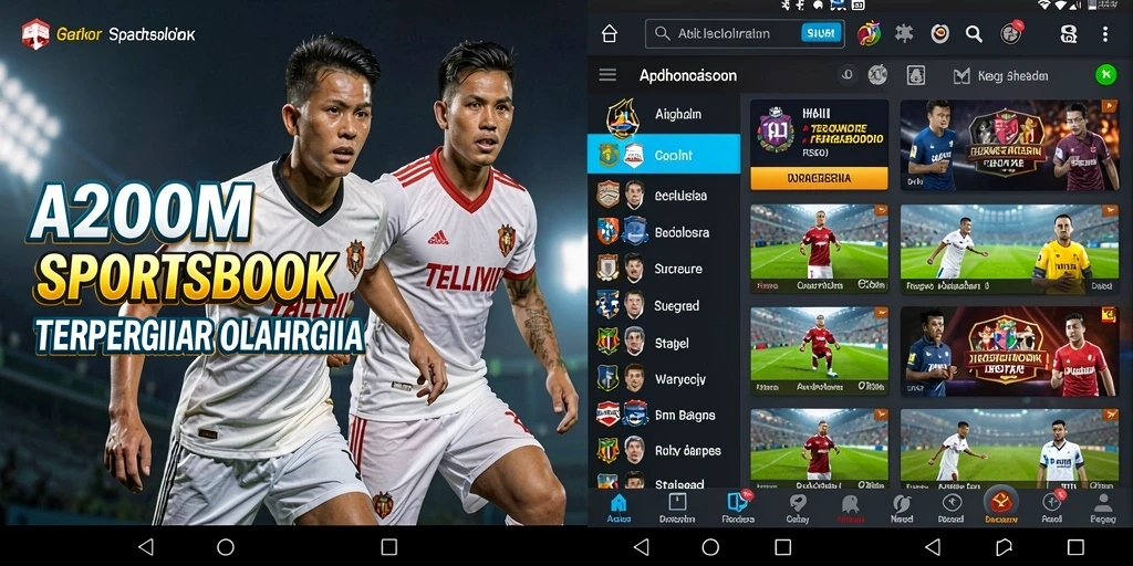 Tampilan gameplay A200M yang menarik dan interaktif untuk taruhan olahraga.