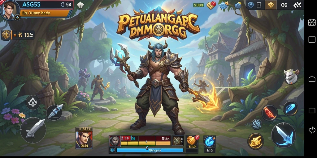 Tampilan gameplay menakjubkan dari ASG55 yang menunjukkan aksi bertempur.