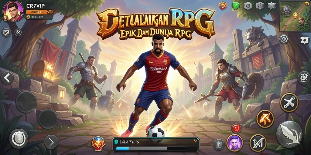 Tangkapan layar <strong>CR7VIP</strong> menampilkan aksi pertarungan yang mendebarkan dalam pengalaman RPG.