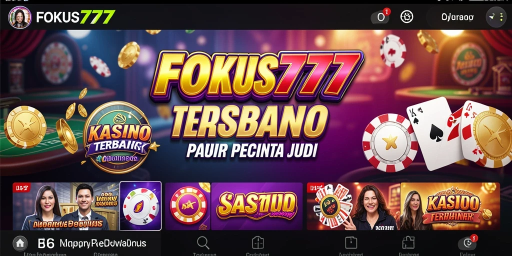 Gameplay menarik di FOKUS777 dengan berbagai jenis permainan Kasino.