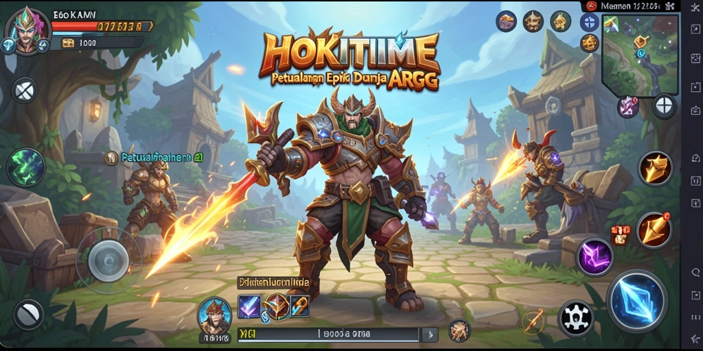 Screenshot menunjukkan aksi pertempuran seru di HOKITIME.