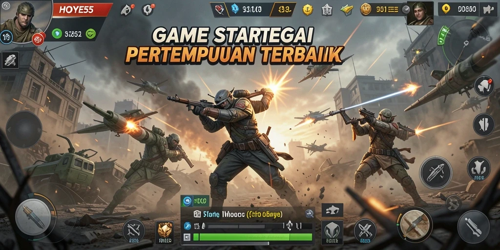 Tampilan gameplay menarik dalam pertempuran strategis