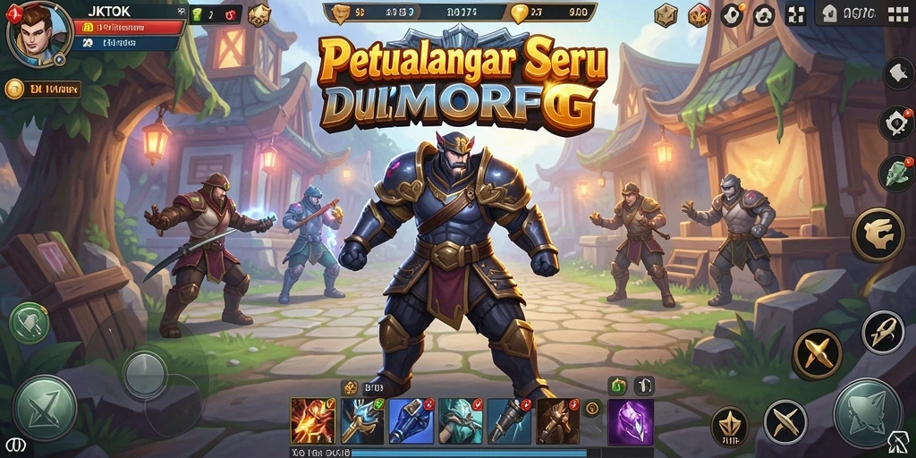 Tangkapan layar menampilkan aksi seru dalam permainan JKTOK.