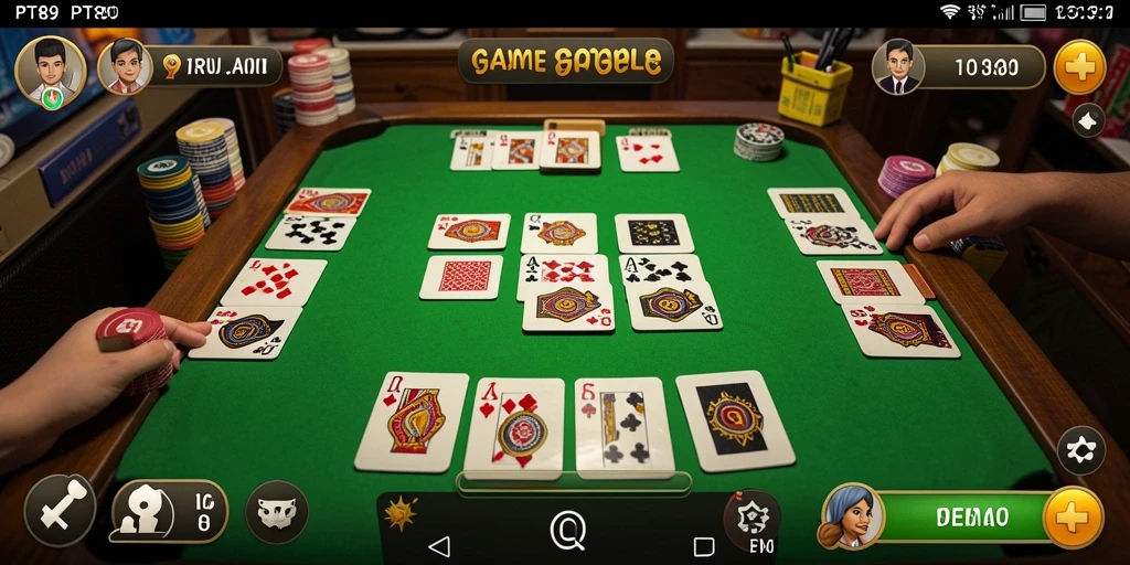 Gameplay Gaple seru dalam PT89 dengan desain yang menarik.