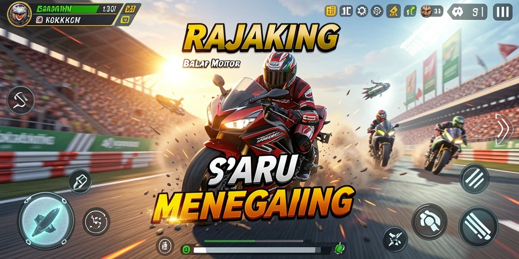 Tampilan gameplay RAJAKING yang mendebarkan dan penuh adrenalin.