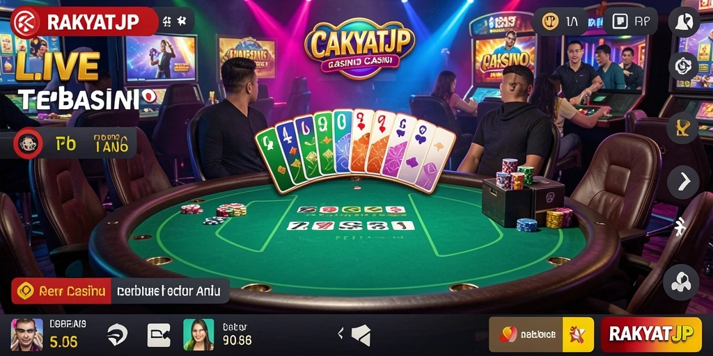 Gameplay Live Casino yang seru dan interaktif di RAKYATJP.