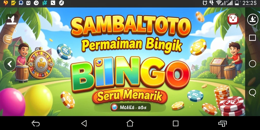 Tampilan permainan Bingo yang menarik dan berwarna-warni.