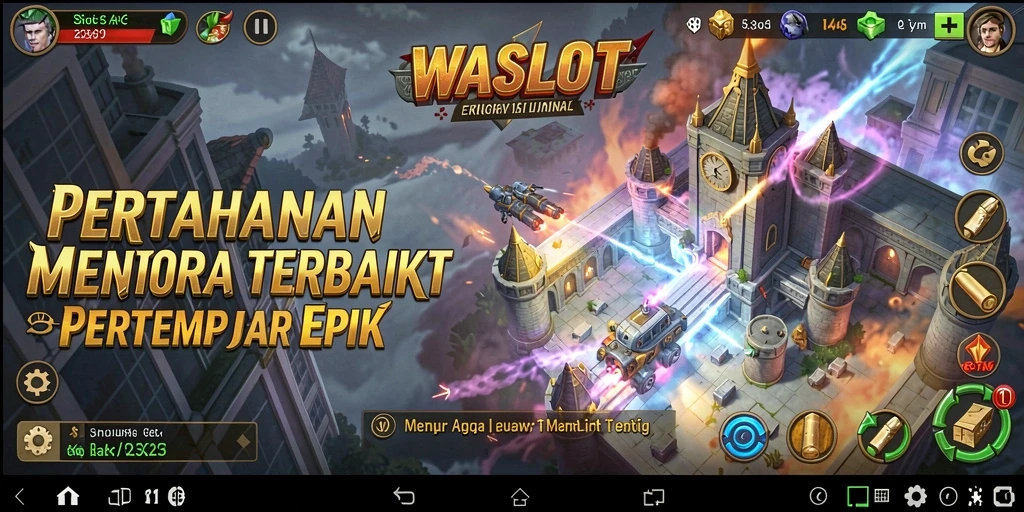 Gameplay Tower Defense yang intens dan strategis di WASLOT.