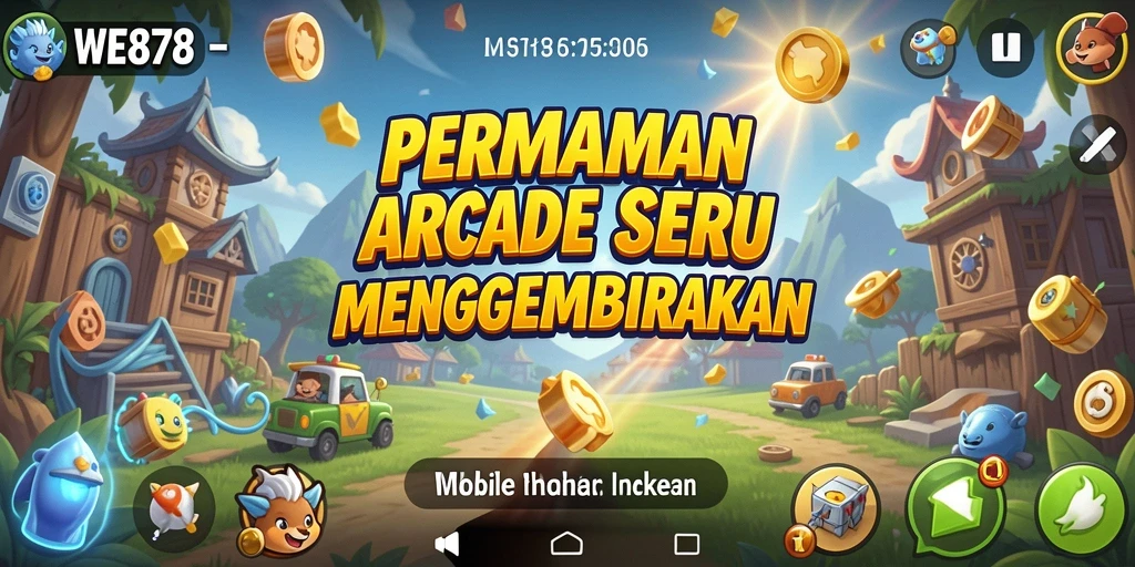 Tangkapan layar WE878 menunjukkan aksi seru dalam permainan Arcade.